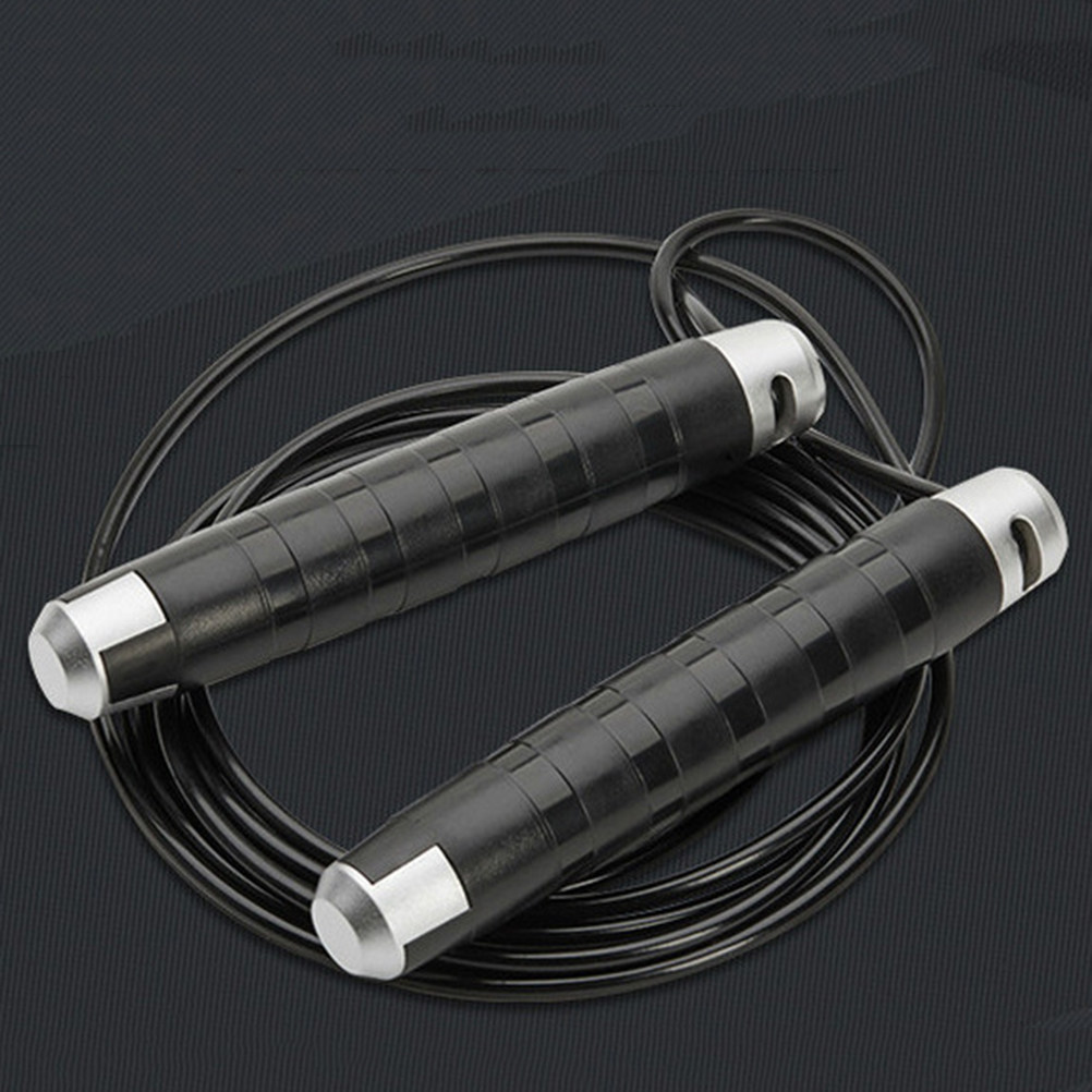 Jump Rope Speed Bearing - Siyah Çelik Kablolu Atlama İpi Rulmanlı
