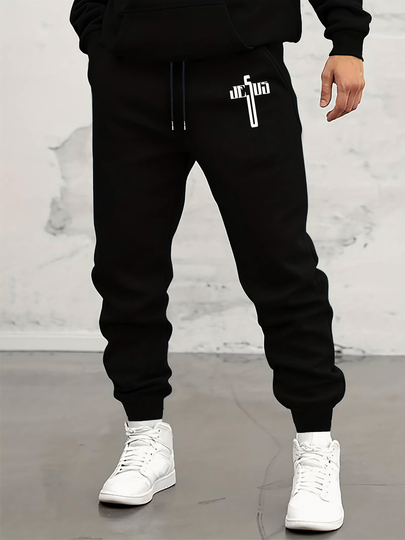 Crossfit Gear For Men - İnanç temalı İsa haçı baskılı şık